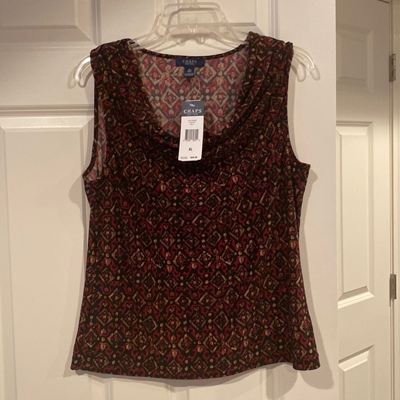 XL Chaps Sleeveless Blouse - New with tags - Picture 1 of 3